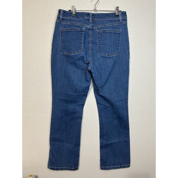L.L. Bean Classic Fit Straight Leg Denim Jeans Dark Wash Women's Size 12 - Picture 5 of 11